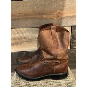 Justin Boots Western Junior Roper Youth Leather Pull On Work Boots 4782Y Size 3D